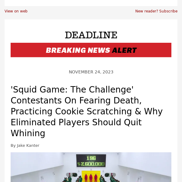 Squid Game: The Challenge' Players Feared Death, Practice Cookie Game –  Deadline