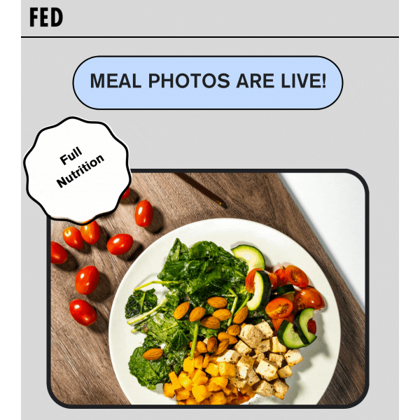 NEW: meal photos are now live!