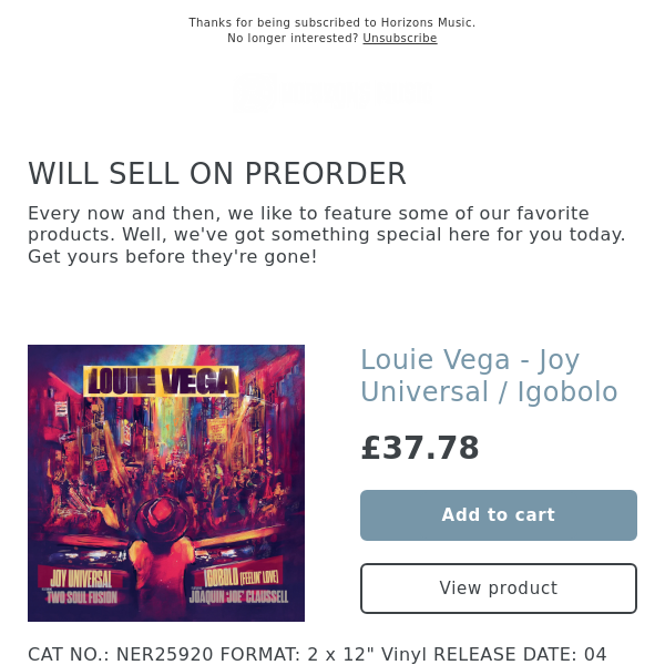 PLS DO NOT DELAY WITH THIS LOUIE VEGA ALBUMS