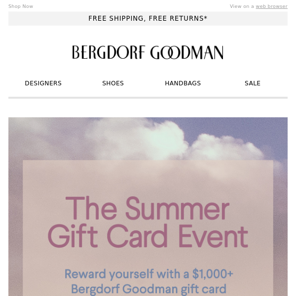 The Summer Gift Card Event