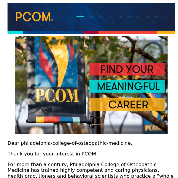 Philadelphia College of Osteopathic Medicine, get ready to embark on your professional journey at PCOM