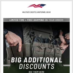 BIG Discounts on Shellback Body Armor + Gear