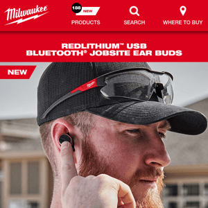 NEW! REDLITHIUM™ USB Bluetooth® Jobsite Ear Buds