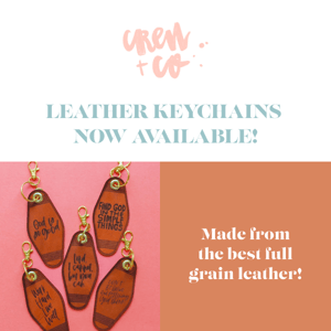 NEW 👀 Leather Keychains!