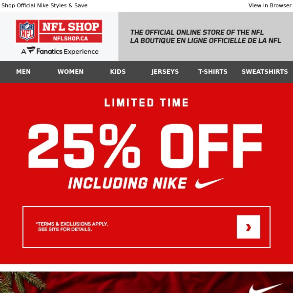 Gifts Worth Cheering About --> 25% Off Nike Gear