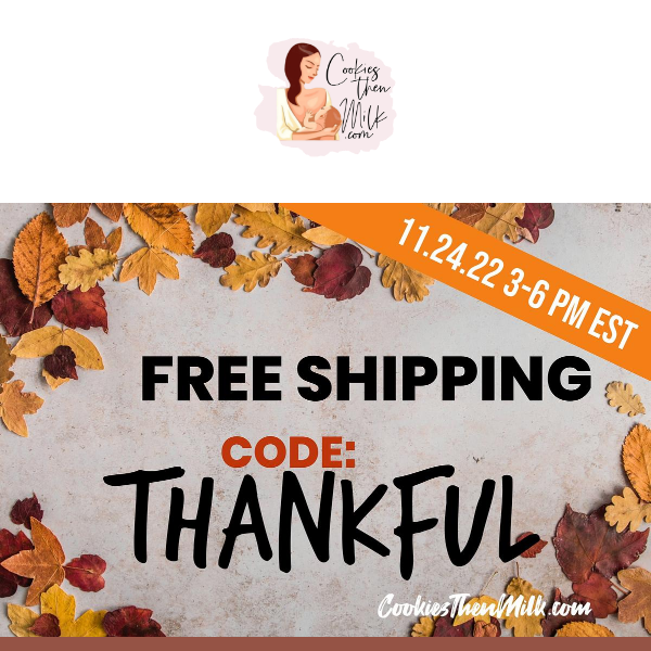 Try Cookies, then Milk with FREE Shipping today 3- 6 ET