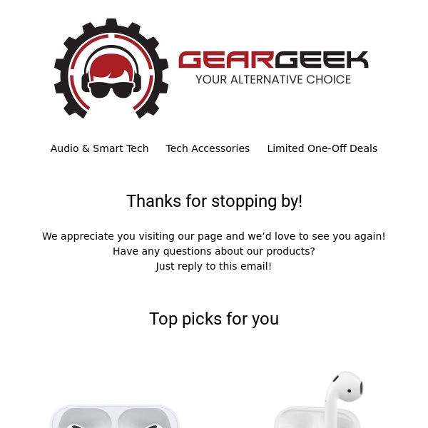 We noticed you looking… - Gear Geek