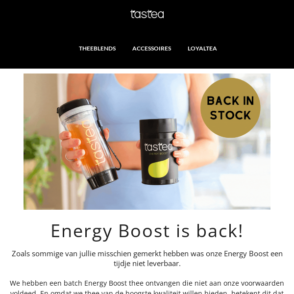 Energy Boost back in stock!⚡