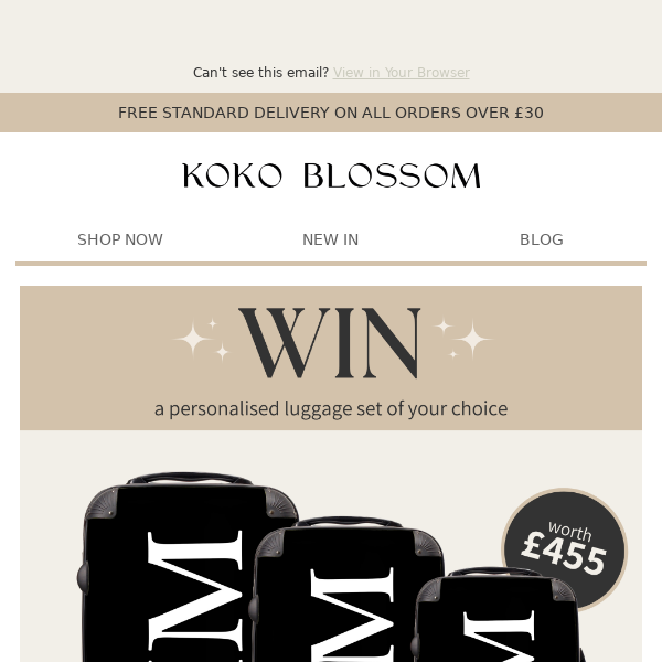 WIN A Personalised Luggage Set!!