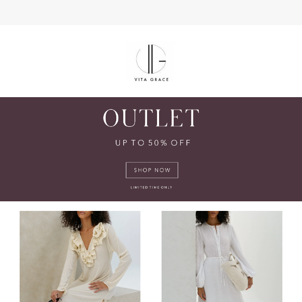 OUTLET Just Launched - 50% off selected items