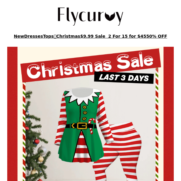 FlyCurvy, Christmas 45% OFF, last 3 days!