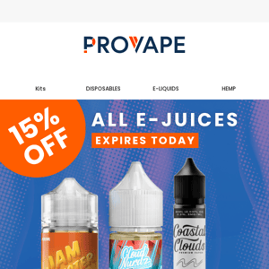 🔥 15% OFF on All E-Juices