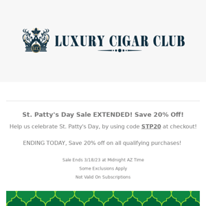 St Patty's SALE EXTENDED!