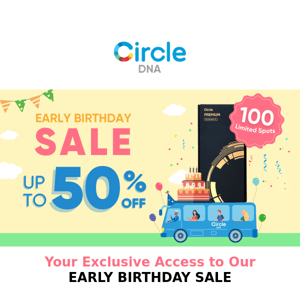 🚌 100 Seats — 50% OFF on the Birthday Bus