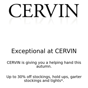 Up to 30% off: it's back to school at CERVIN