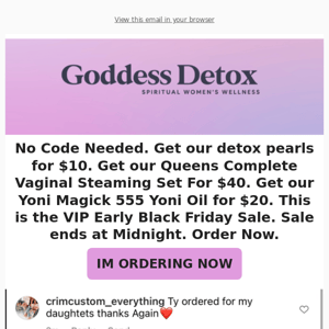 $10 DETOX PEARLS SALE STARTS NOW!!