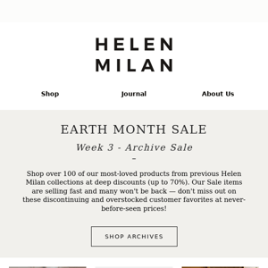 Earth Month Week 3: The Archive Sale