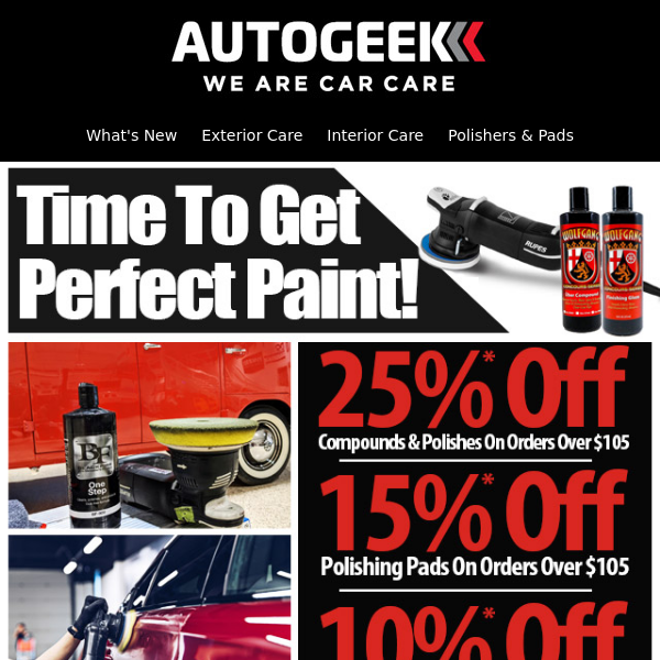 Paint Perfect Sale Starts Now - Save On Pads, Polishes & Compounds!