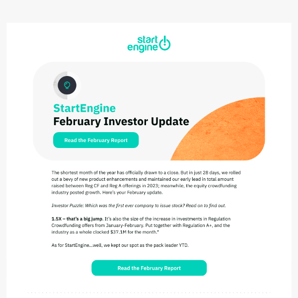 StartEngine, Your February Crowdfunding Update - StartEngine