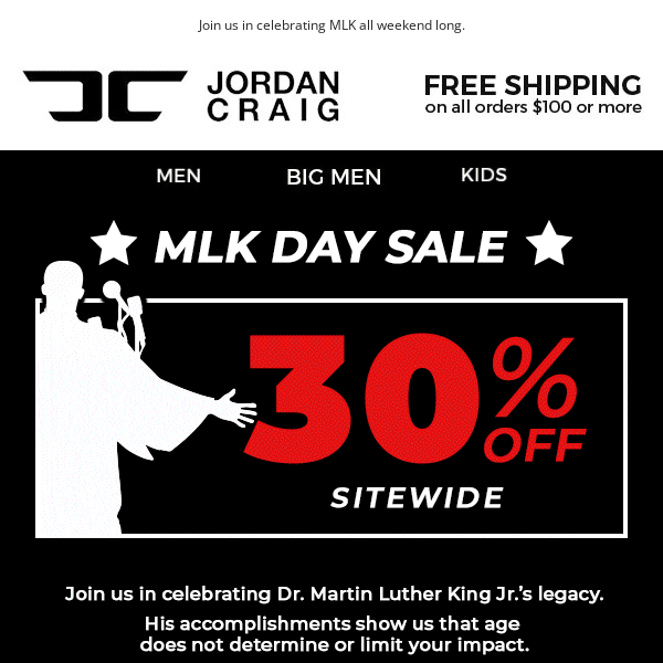 MLK Day Sale || 30% OFF Sitewide