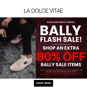 🔥 Extra 80% Off Bally Sale Collection!