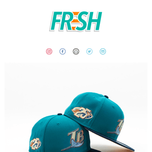 Fresh Rags X New Era 5950 "Tampa Bay Rays 25th Anniversary Patch" Tidalwave