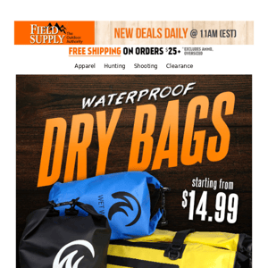 Here’s the deal: Wet Work 20L, 55L & 60L Dry Bags from $14.99