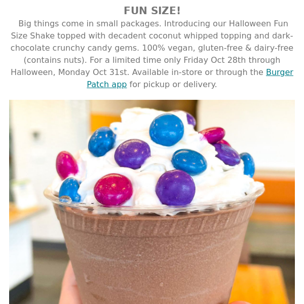 Fun Size Halloween Shakes - Limited Time