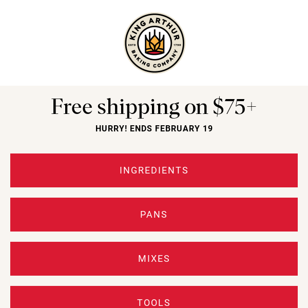 FREE Shipping on Orders $75+