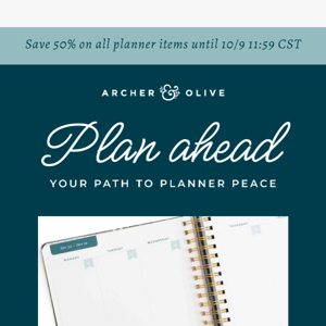 50% OFF: Your Path to Planner Peace 🤩