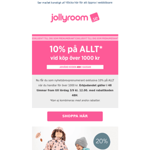 10% RABATT PÅ ALLT!