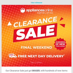 📣 FINAL Weekend of Clearance SALE + Hundreds of NEW Items Added