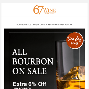 Today Only -  Every Bourbon On Sale!