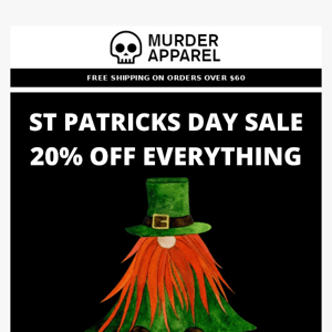 St Patrick's Day Sale 20% Off 🍀