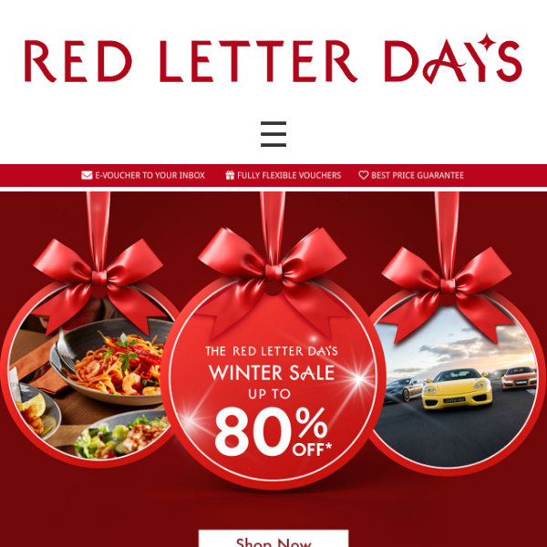 The Red Letter Days winter sale is now live!