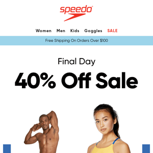 Take 40% Off these New Year Speedo Gear