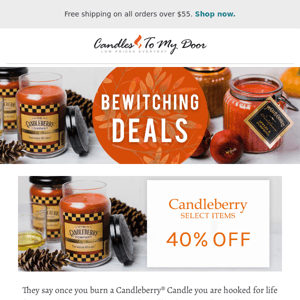 Scary Savings on Candleberry Candles!