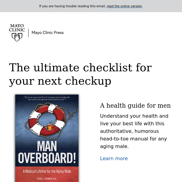 Man Overboard! — A must-read health guide for men