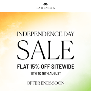 You're in luck : Get Flat 15% off