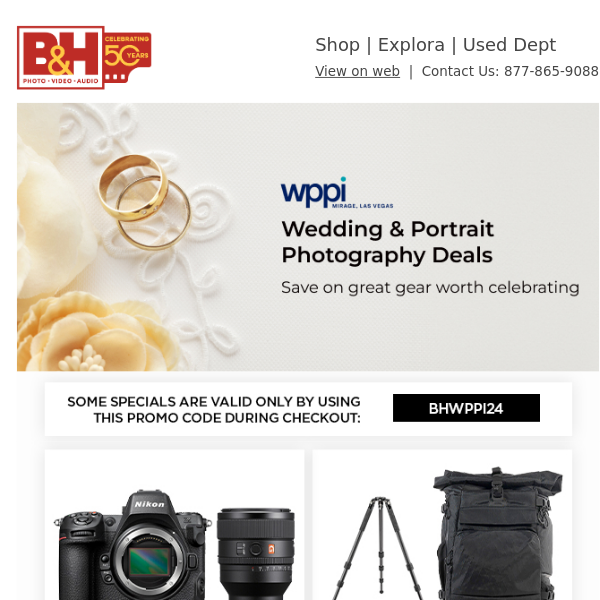 Wedding & Portrait Photography Deals! Save on great gear worth celebrating!