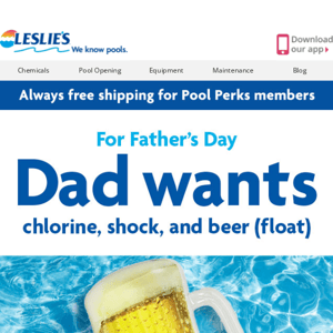 DAD wants 🍺 (+15% off tabs & shock)