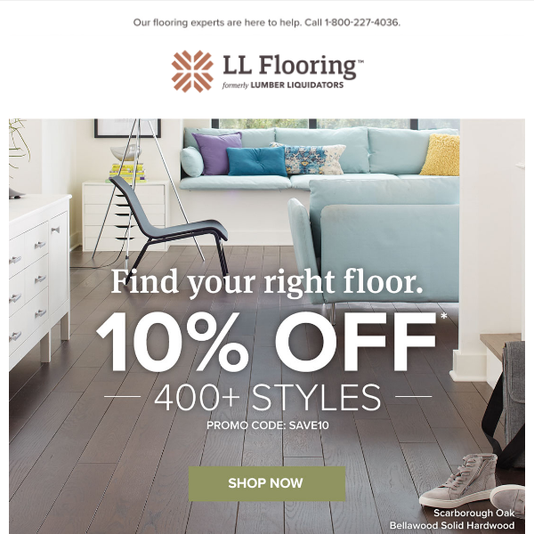 10% Off on 400+ Floors!