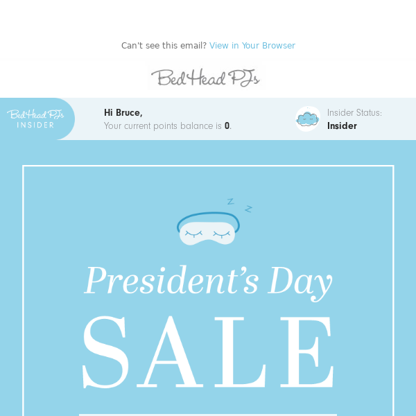 President’s Day sale starts NOW!