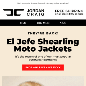 📣El Jefe Shearling Moto Jackets Are Back!