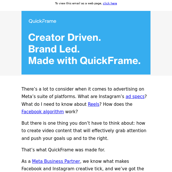How QuickFrame Helps Brands Get Meta