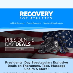 🌟 Presidents' Day Spectacular: Exclusive Deals on Theraguns, Tacx, Massage Chairs & More!