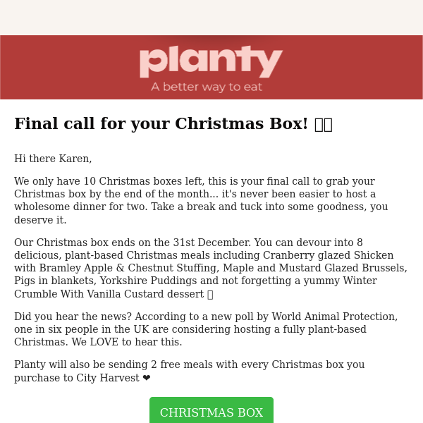 Final call for your Christmas Box! ⏱️