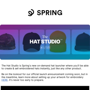 Coming soon … The Hat Studio