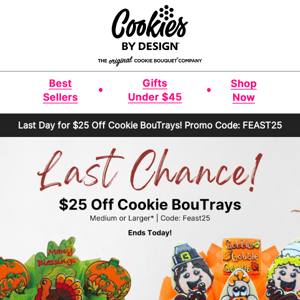 🍪 Last Chance to Save $25 on Cookie Gifts for Thanksgiving! 🍪