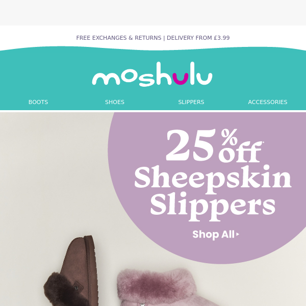 Get 25% Off Sheepskin Slippers This Christmas ☁️